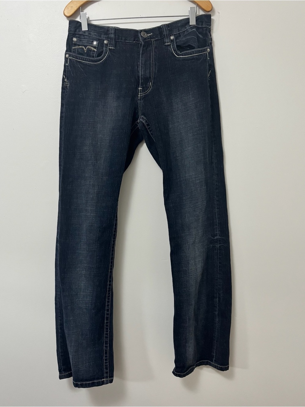 Point Zero Men’s Straight Jeans - Dark Blue Wash